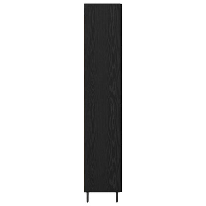 Vysoký Bufet 2 Ks Černý Dub 69,5 X 34 X 180 Cm Kompozitní Dřevo