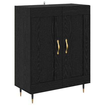 Vysoký Bufet 2 Ks Černý Dub 69,5 X 34 X 180 Cm Kompozitní Dřevo