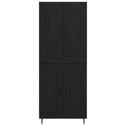 Vysoký Bufet 2 Ks Černý Dub 69,5 X 34 X 180 Cm Kompozitní Dřevo