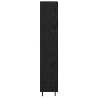 Vysoký Bufet 2 Ks Černý Dub 69,5 X 34 X 180 Cm Kompozitní Dřevo