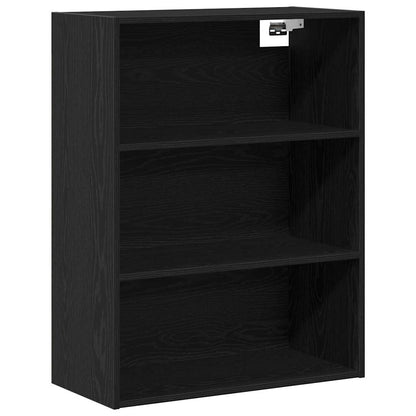 Vysoký Bufet Černý Dub 69,5 X 34 X 180 Cm Kompozitní Dřevo