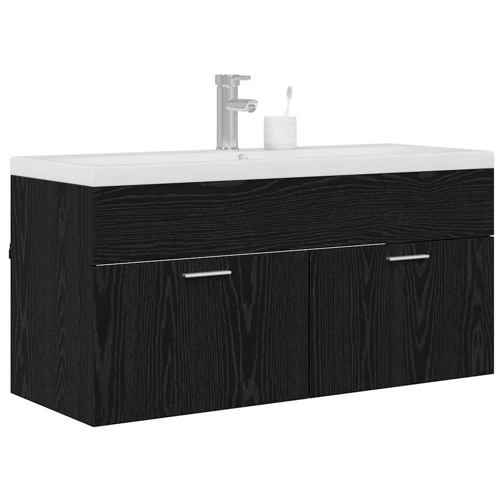 Koupelnová Skříň Černý Dub 100 X 38,5 X 46 Cm Kompozitní Dřevo