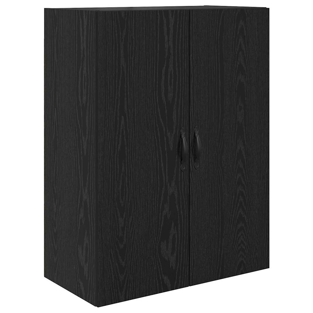 Vysoký Bufet 2 Ks Černý Dub 69,5 X 34 X 180 Cm Kompozitní Dřevo