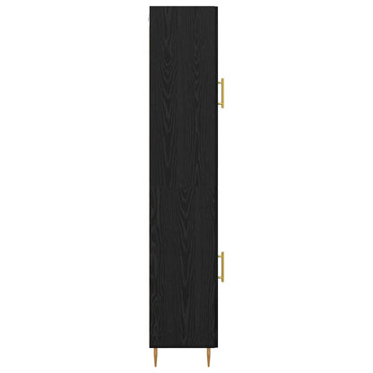 Vysoký Bufet 2 Ks Černý Dub 34,5 X 34 X 180 Cm Kompozitní Dřevo