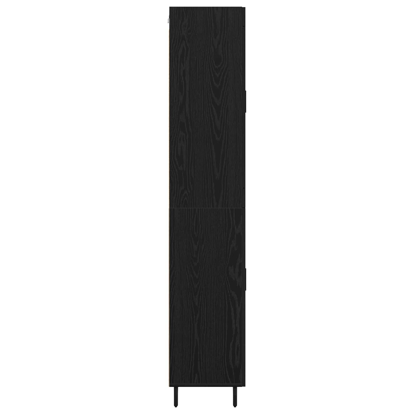 Vysoký Bufet 2 Ks Černý Dub 69,5 X 34 X 180 Cm Kompozitní Dřevo