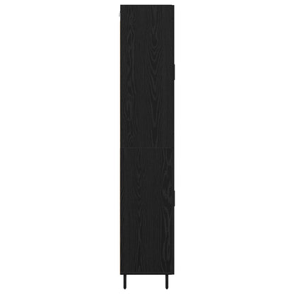 Vysoký Bufet 2 Ks Černý Dub 69,5 X 34 X 180 Cm Kompozitní Dřevo