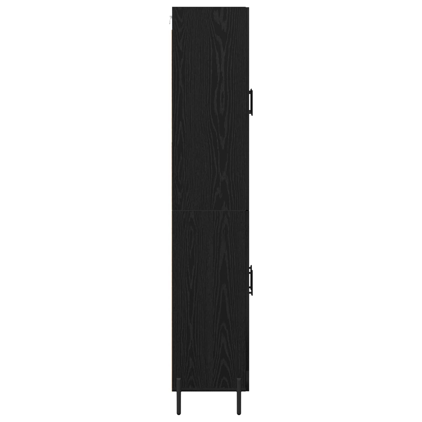 Vysoký Bufet Černý Dub 69,5 X 34 X 180 Cm Kompozitní Dřevo