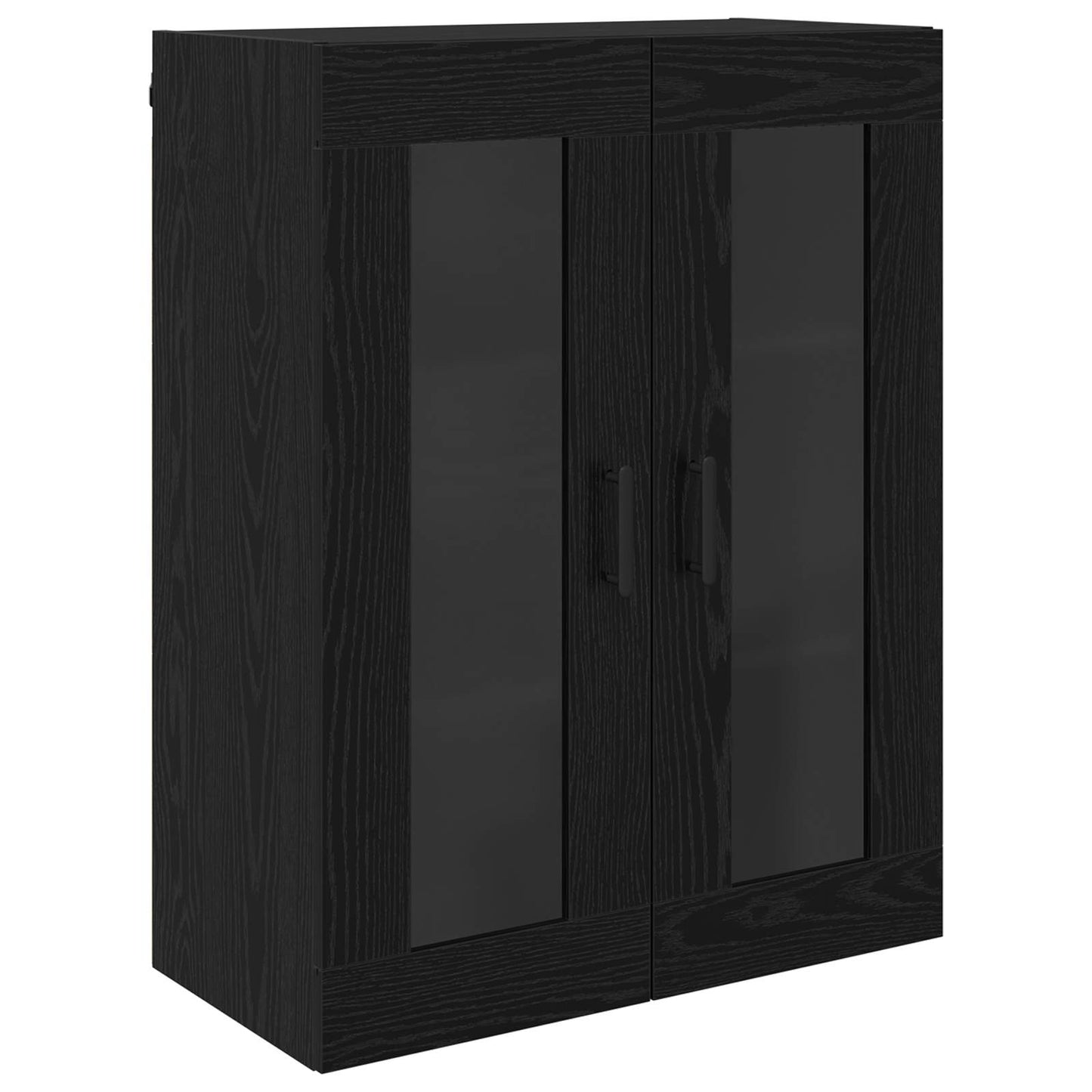 Vysoký Bufet Černý Dub 69,5 X 34 X 180 Cm Kompozitní Dřevo