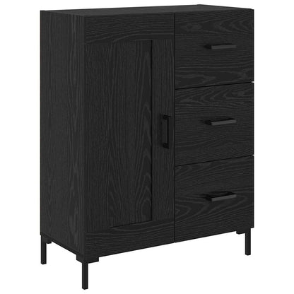 Vysoký Bufet 2 Ks Černý Dub 69,5 X 34 X 180 Cm Kompozitní Dřevo