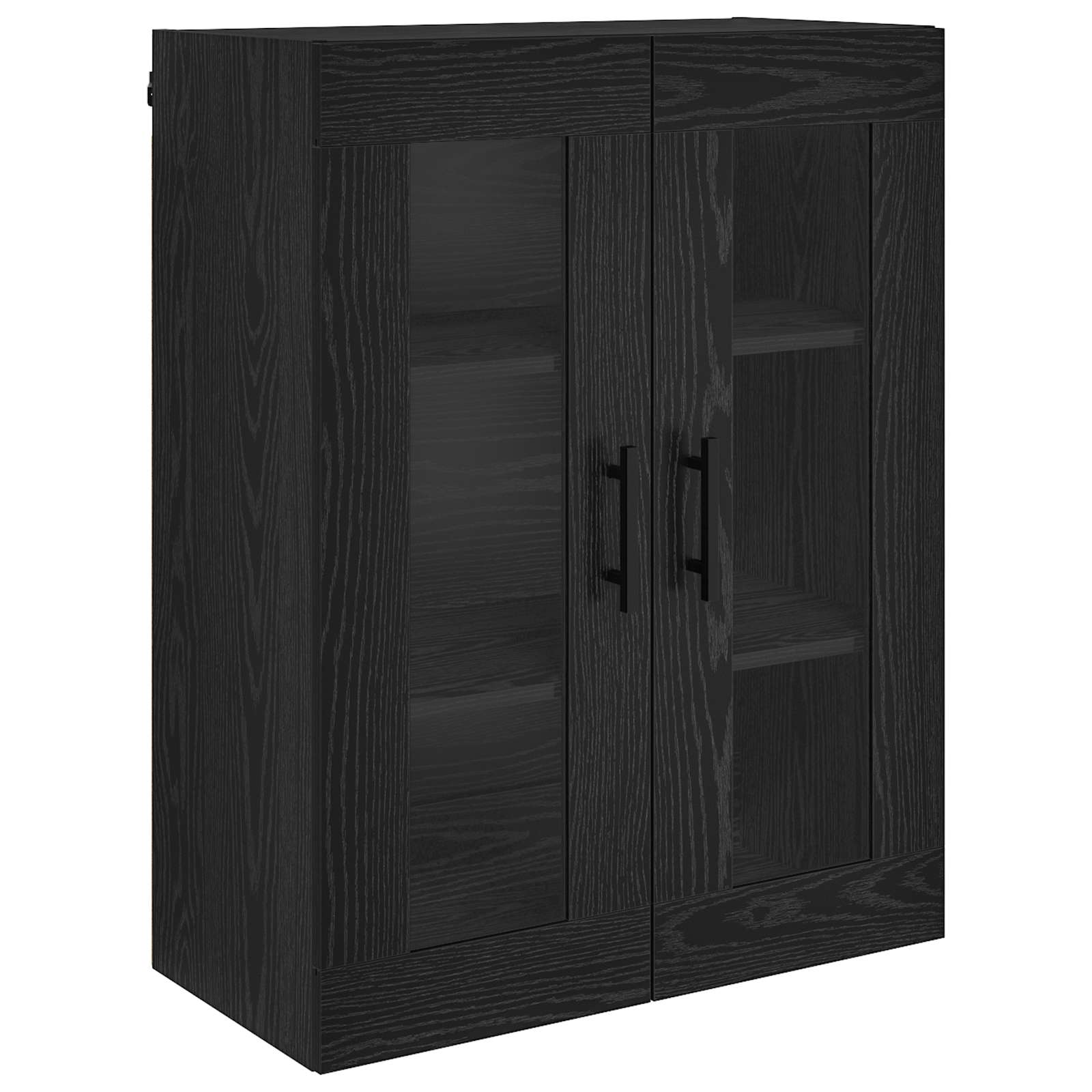 Vysoký Bufet 2 Ks Černý Dub 69,5 X 34 X 180 Cm Kompozitní Dřevo