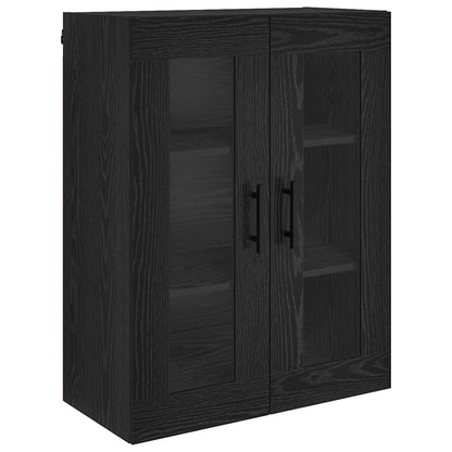 Vysoký Bufet 2 Ks Černý Dub 69,5 X 34 X 180 Cm Kompozitní Dřevo