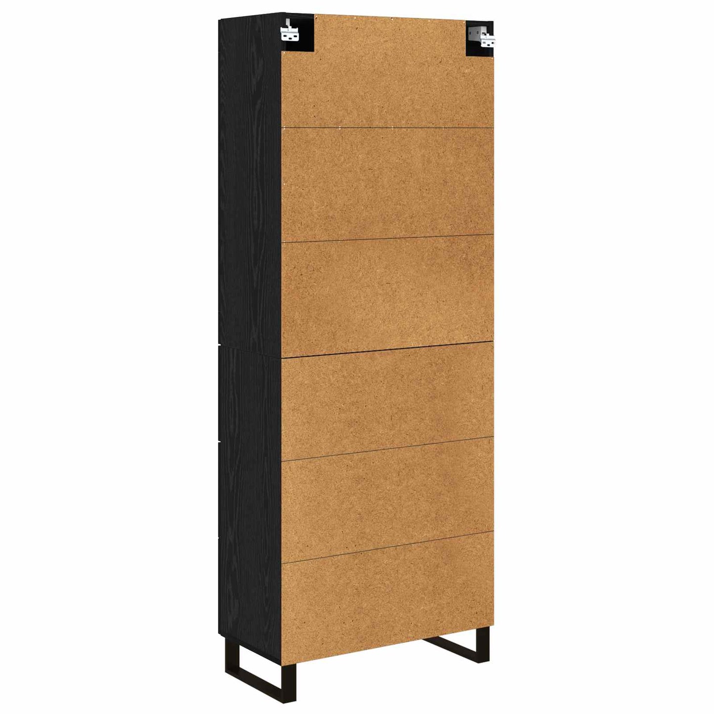 Vysoký Bufet 2 Ks Černý Dub 69,5 X 34 X 180 Cm Kompozitní Dřevo