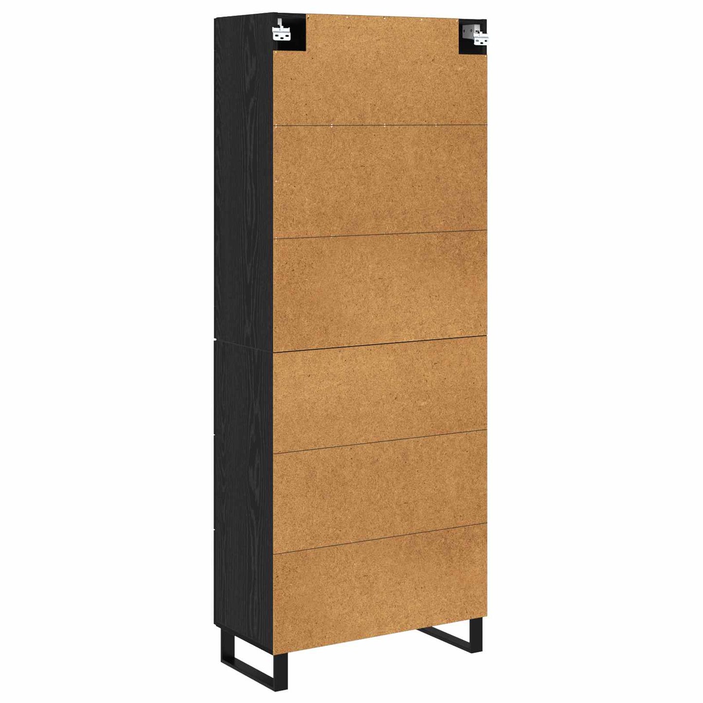 Vysoký Bufet 2 Ks Černý Dub 69,5 X 34 X 180 Cm Kompozitní Dřevo