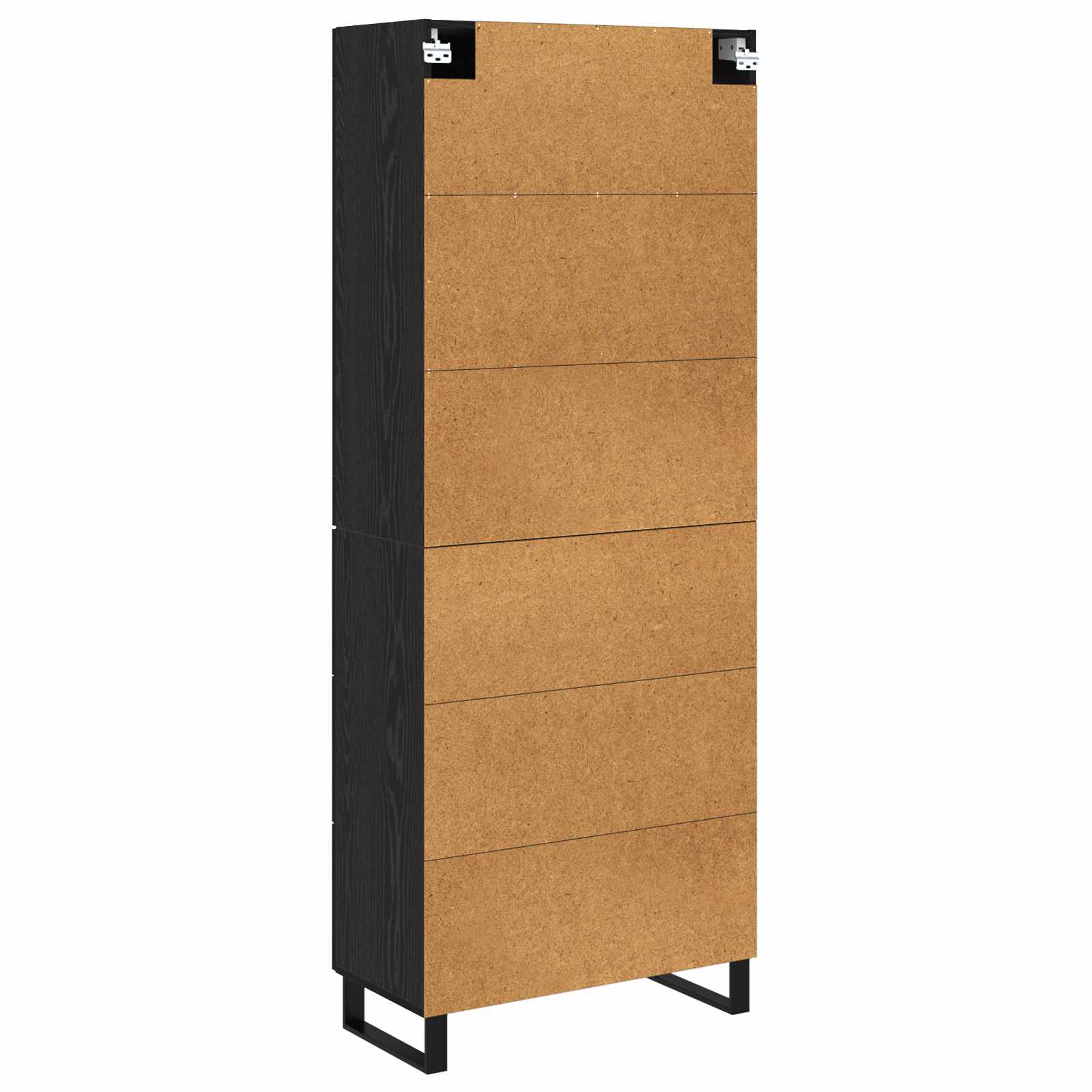 Vysoký Bufet 2 Ks Černý Dub 69,5 X 34 X 180 Cm Kompozitní Dřevo
