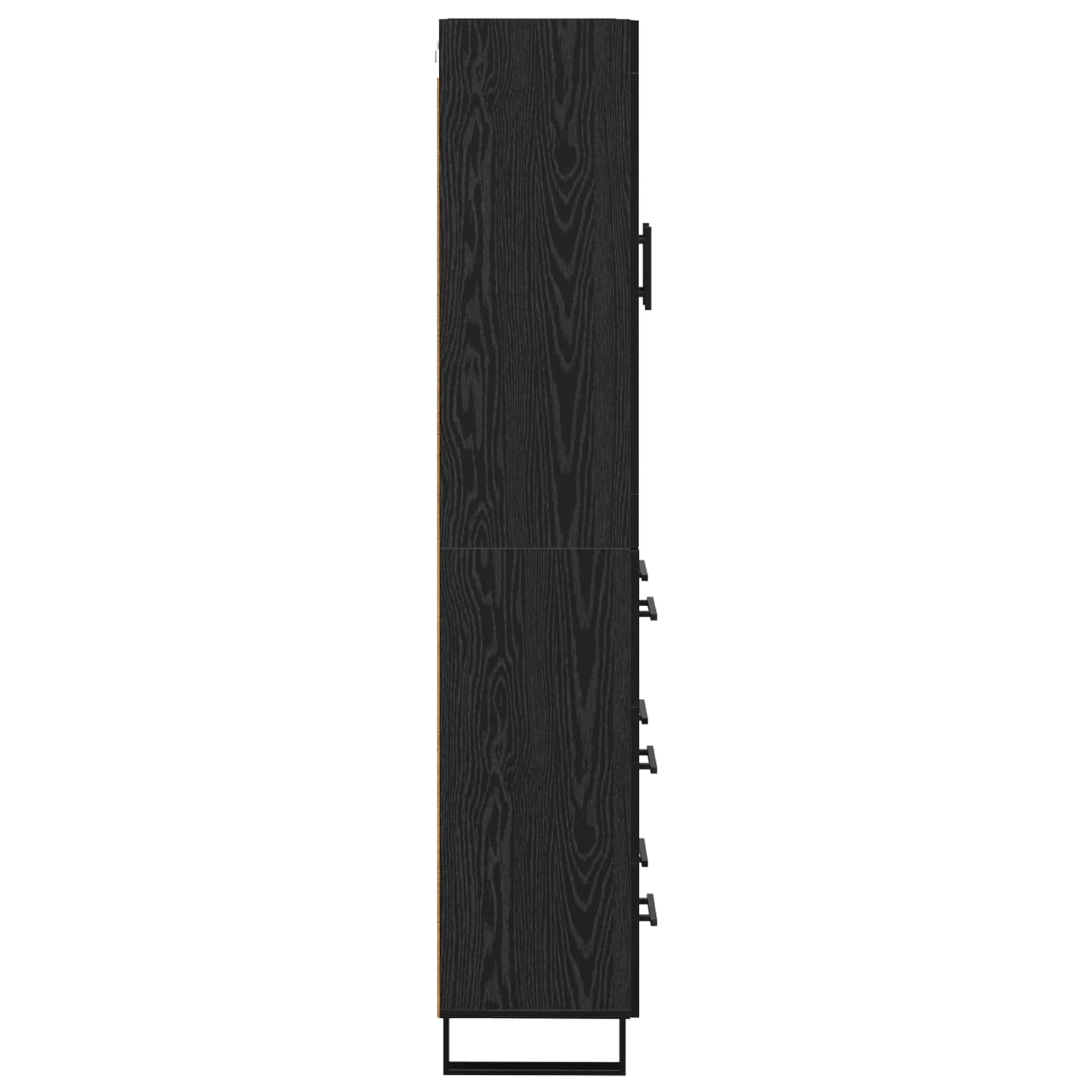 Vysoký Bufet 2 Ks Černý Dub 69,5 X 34 X 180 Cm Kompozitní Dřevo