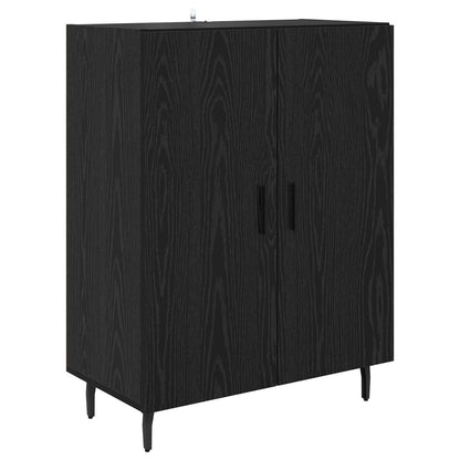 Vysoký Bufet 2 Ks Černý Dub 69,5 X 34 X 180 Cm Kompozitní Dřevo