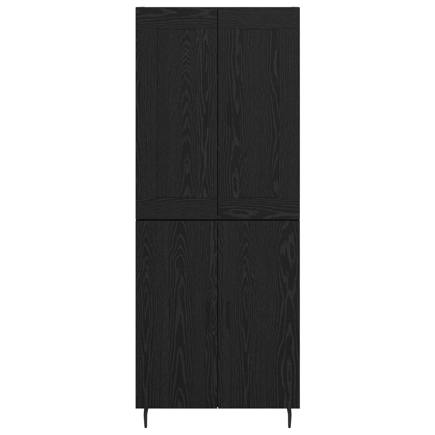 Vysoký Bufet 2 Ks Černý Dub 69,5 X 34 X 180 Cm Kompozitní Dřevo