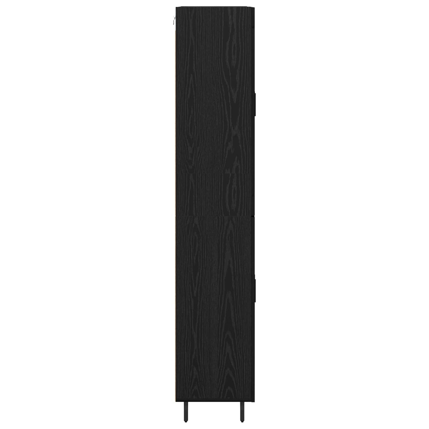 Vysoký Bufet 2 Ks Černý Dub 69,5 X 34 X 180 Cm Kompozitní Dřevo