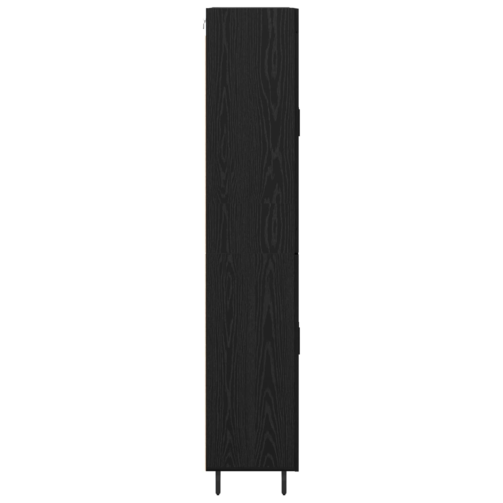 Vysoký Bufet 2 Ks Černý Dub 69,5 X 34 X 180 Cm Kompozitní Dřevo
