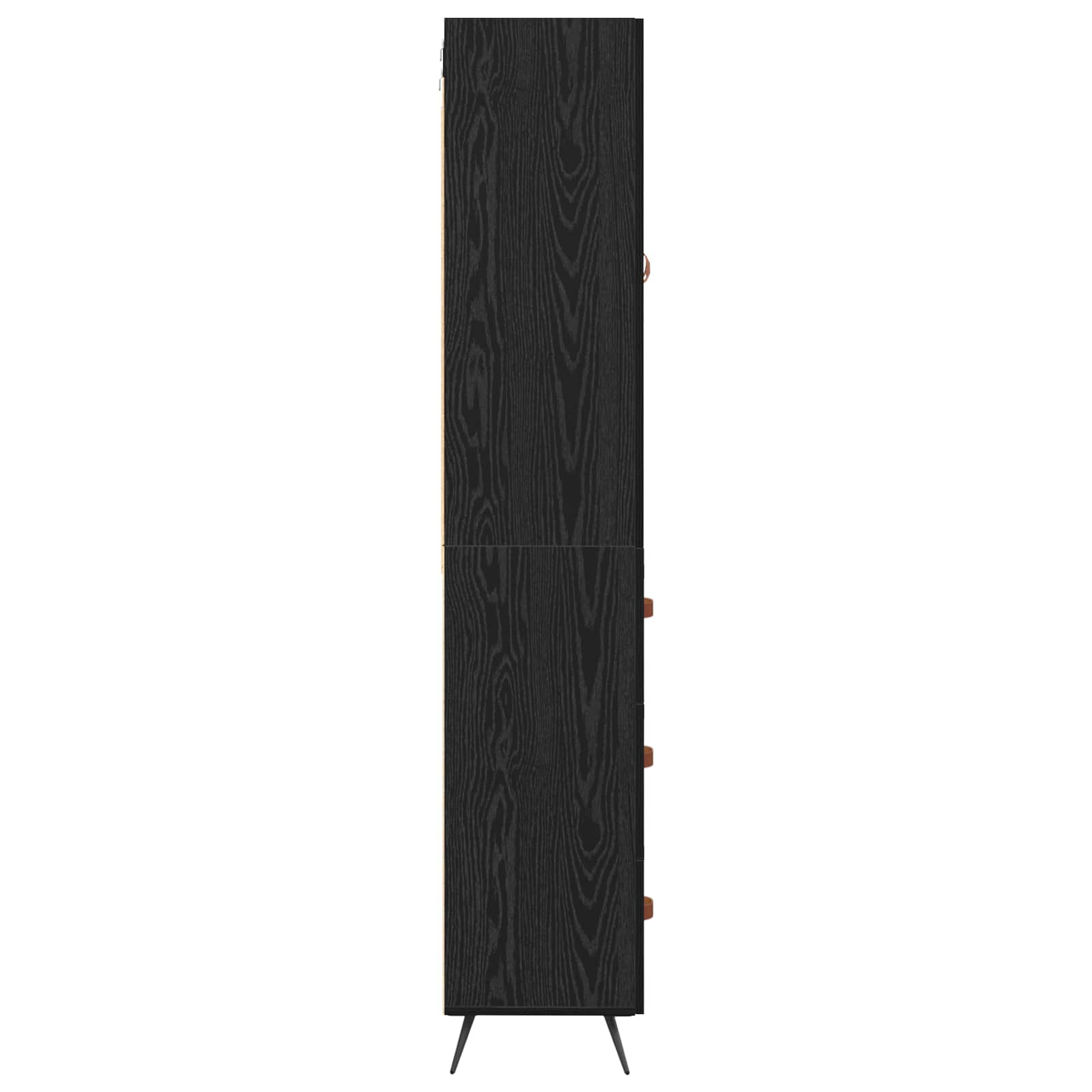 Vysoký Bufet Černý Dub 69,5 X 34 X 180 Cm Kompozitní Dřevo