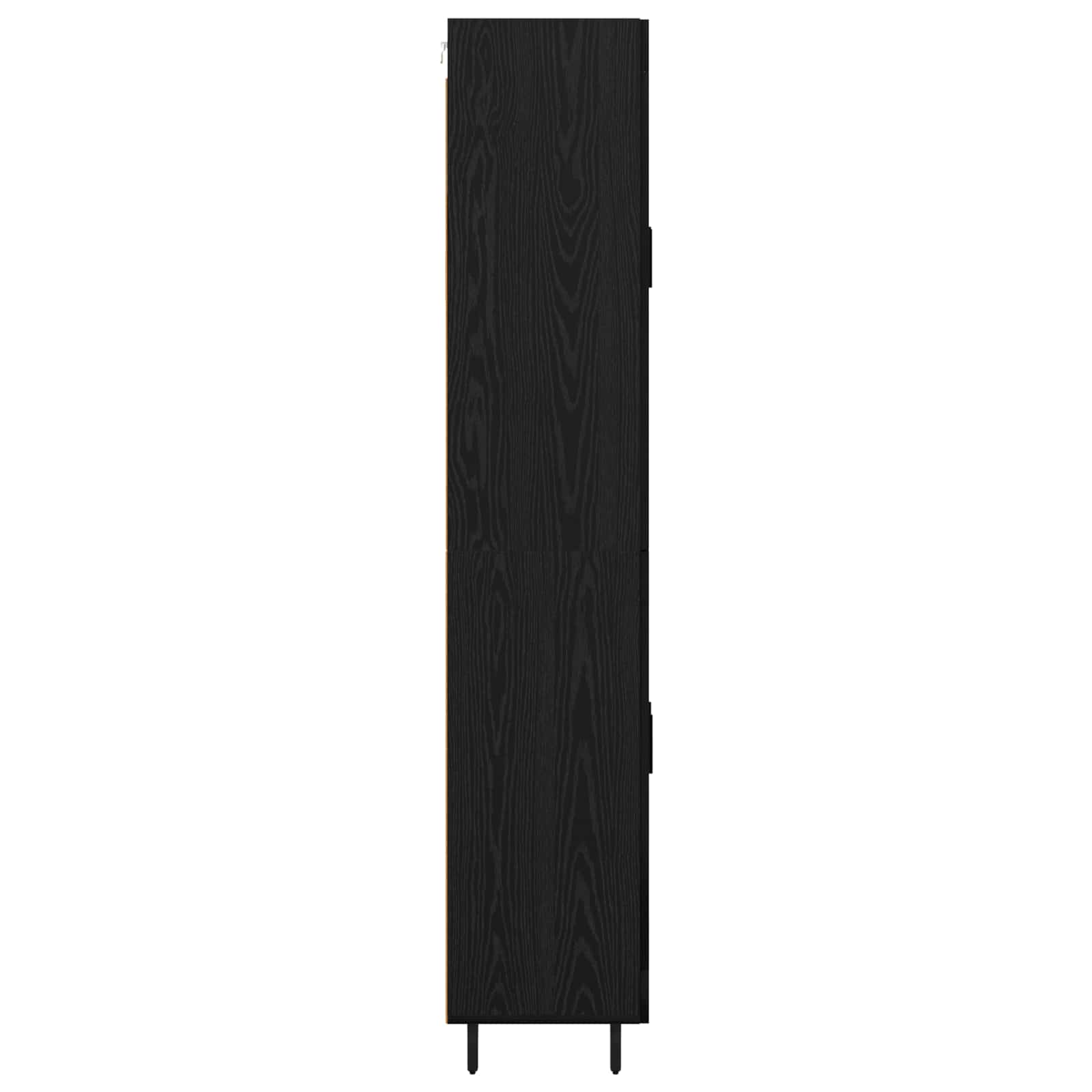 Vysoký Bufet 2 Ks Černý Dub 69,5 X 34 X 180 Cm Kompozitní Dřevo