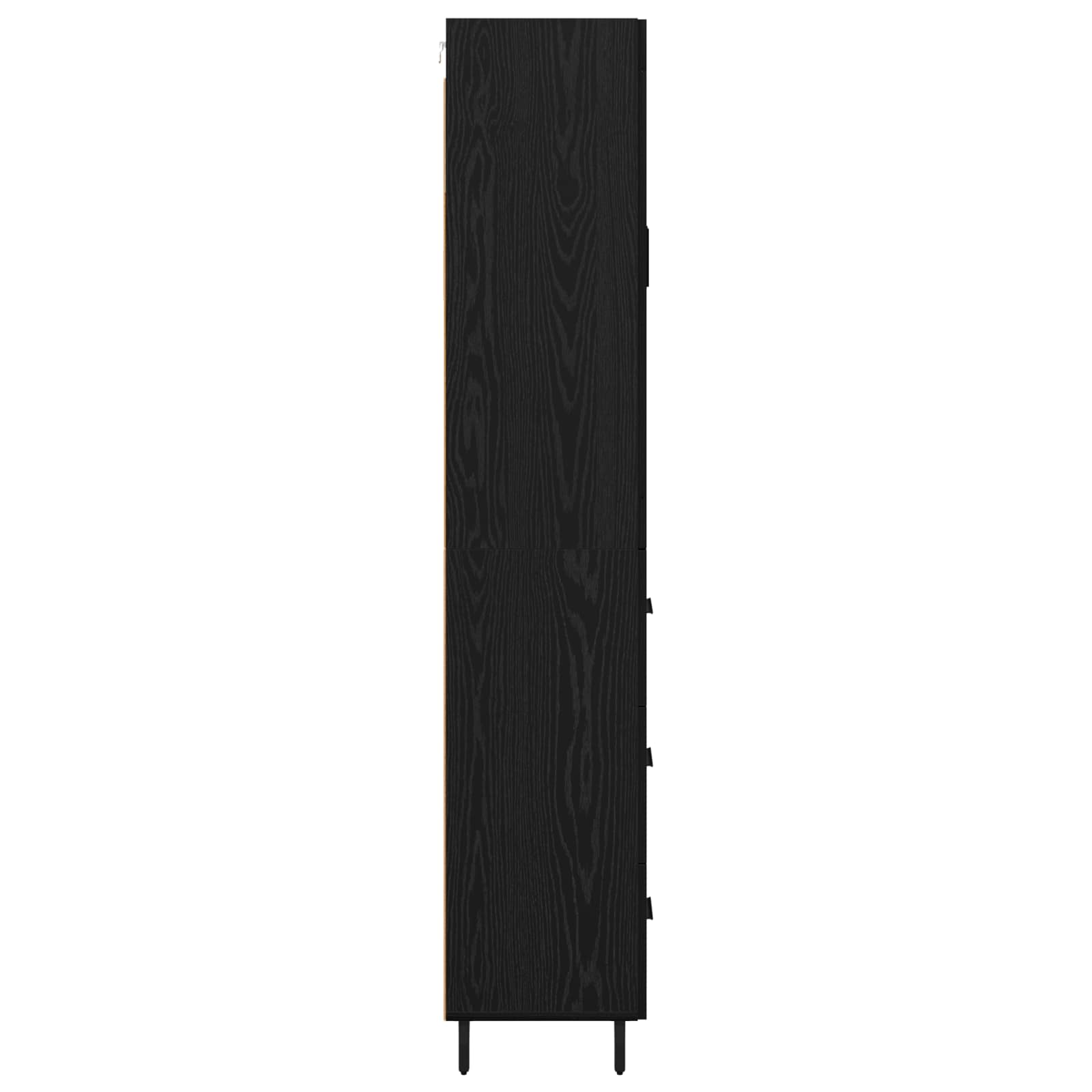 Vysoký Bufet 2 Ks Černý Dub 69,5 X 34 X 180 Cm Kompozitní Dřevo