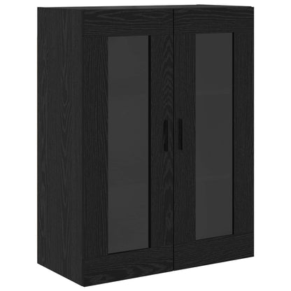 Vysoký Bufet 2 Ks Černý Dub 69,5 X 34 X 180 Cm Kompozitní Dřevo