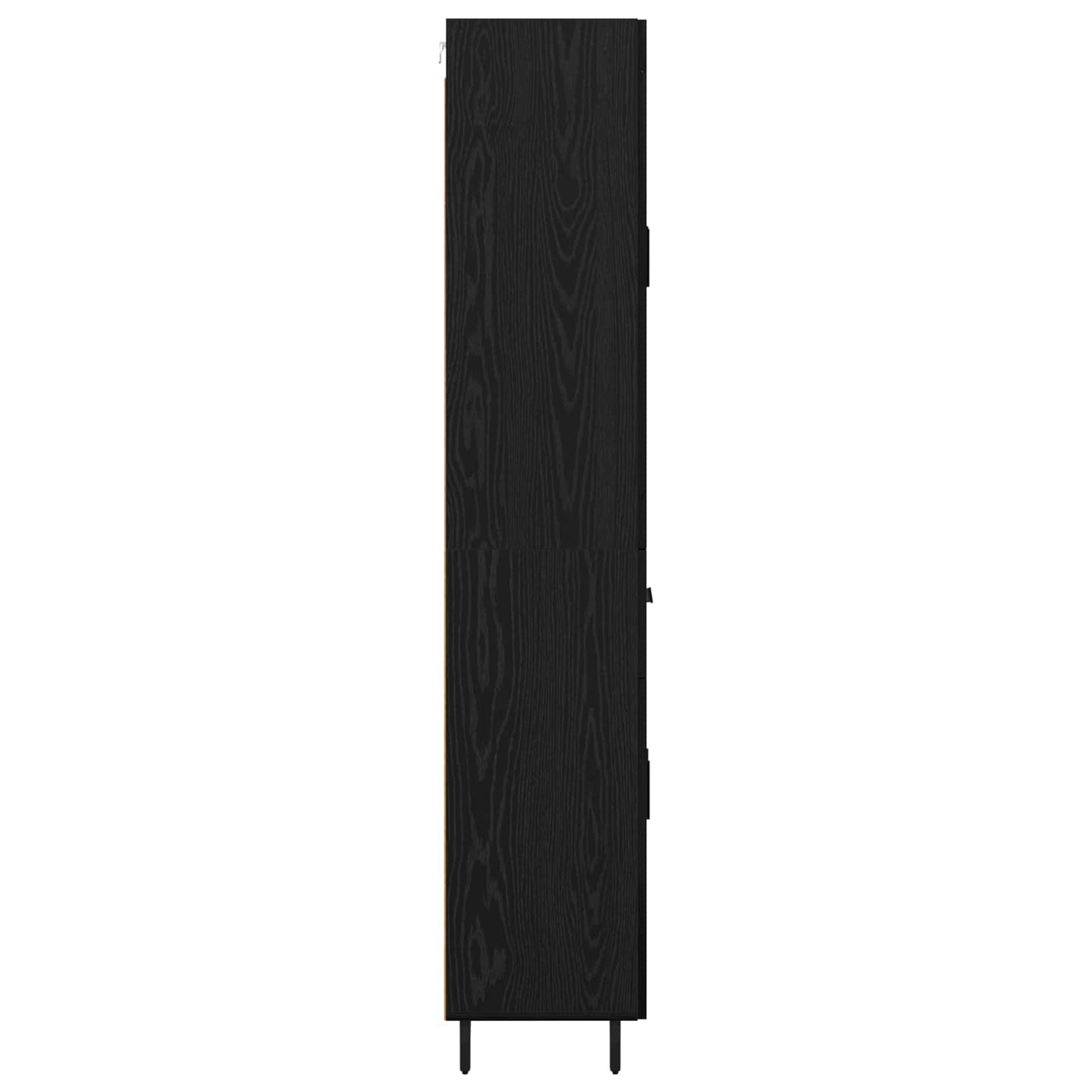 Vysoký Bufet 2 Ks Černý Dub 69,5 X 34 X 180 Cm Kompozitní Dřevo