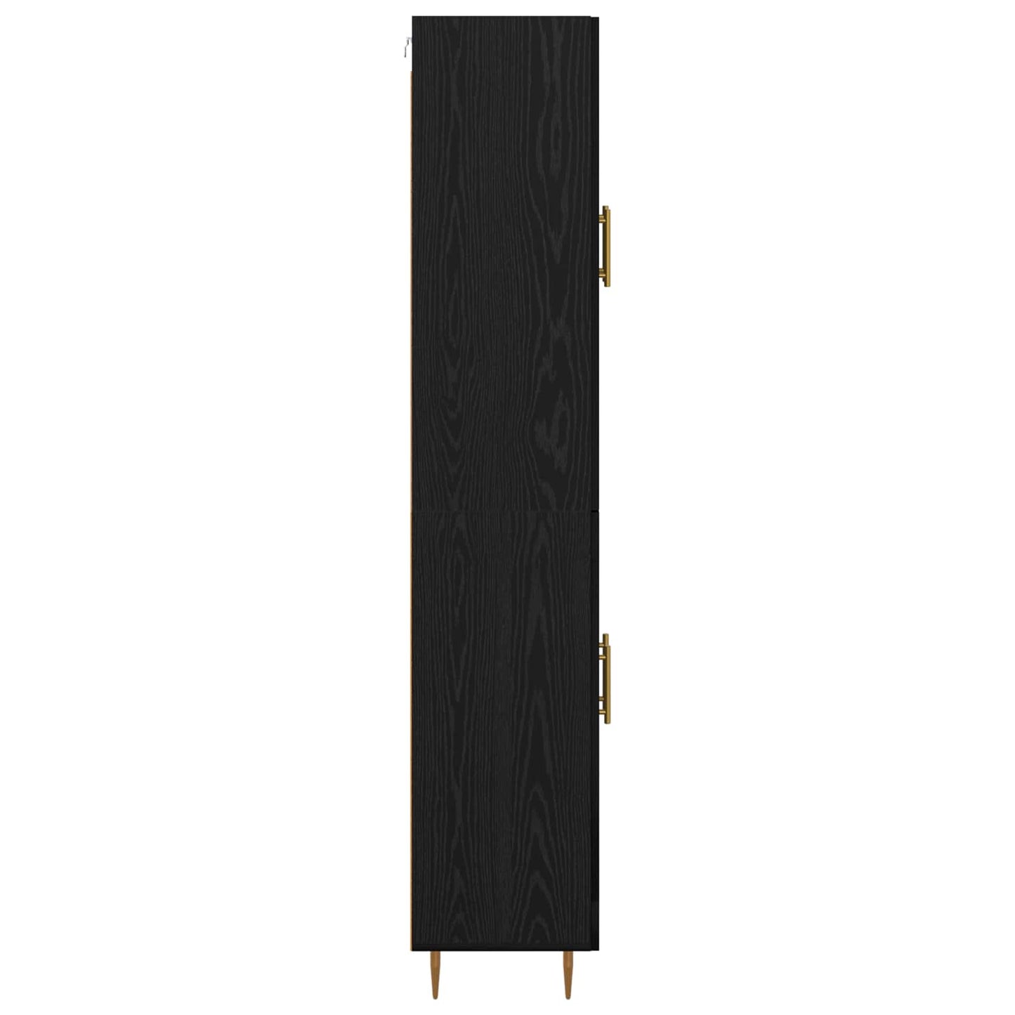 Vysoký Bufet Černý Dub 69,5 X 34 X 180 Cm Kompozitní Dřevo