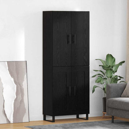 Vysoký Bufet 2 Ks Černý Dub 69,5 X 34 X 180 Cm