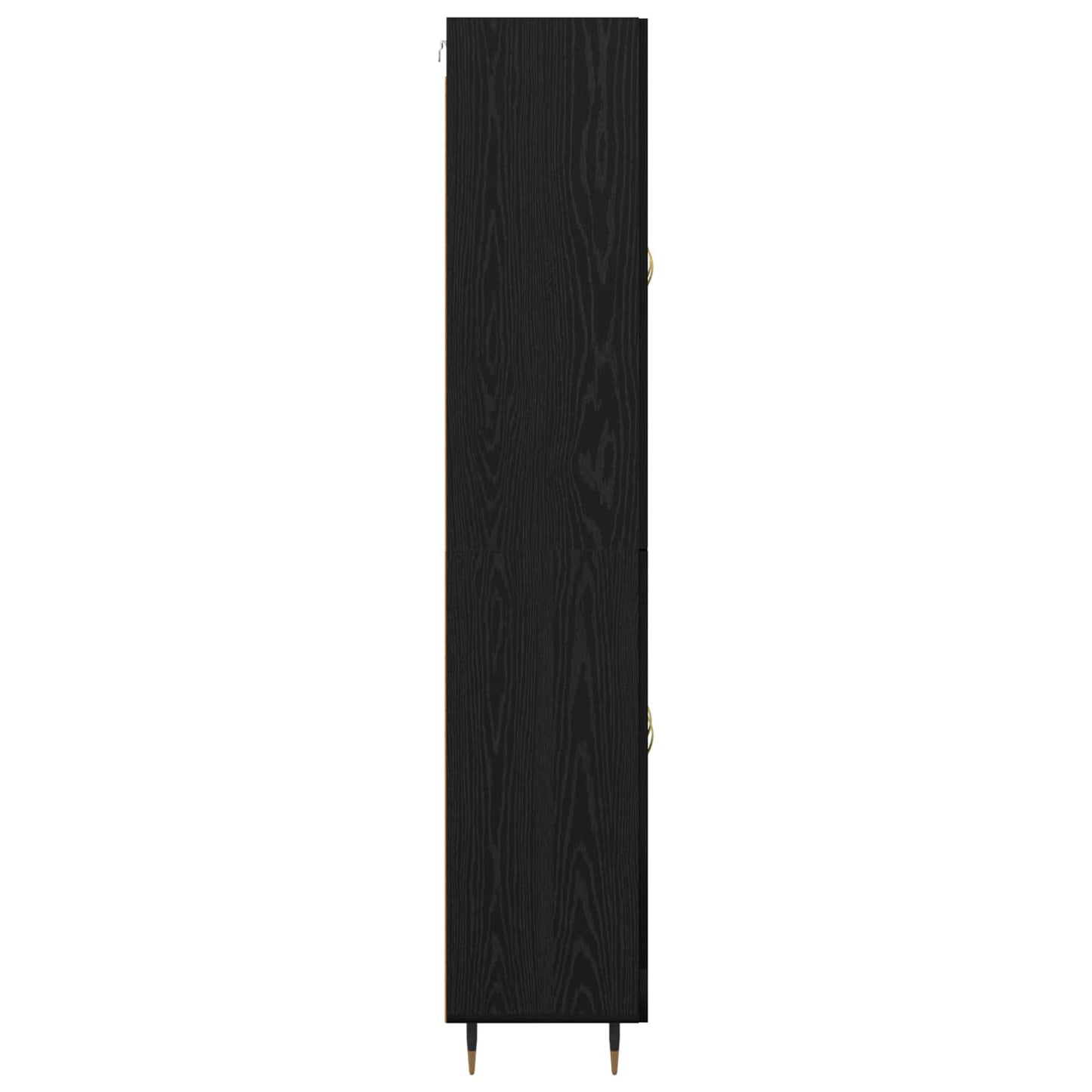 Vysoký Bufet Černý Dub 69,5 X 34 X 180 Cm Kompozitní Dřevo