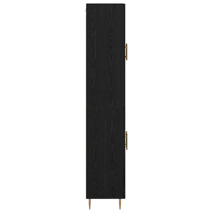 Vysoký Bufet 2 Ks Černý Dub 69,5 X 34 X 180 Cm Kompozitní Dřevo