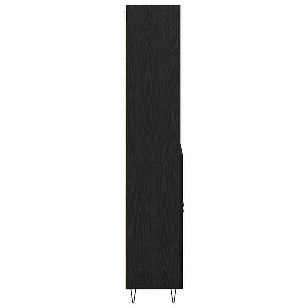 Vysoký Bufet 2 Ks Černý Dub 69,5 X 34 X 180 Cm