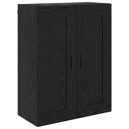 Vysoký Bufet 2 Ks Černý Dub 69,5 X 34 X 180 Cm Kompozitní Dřevo