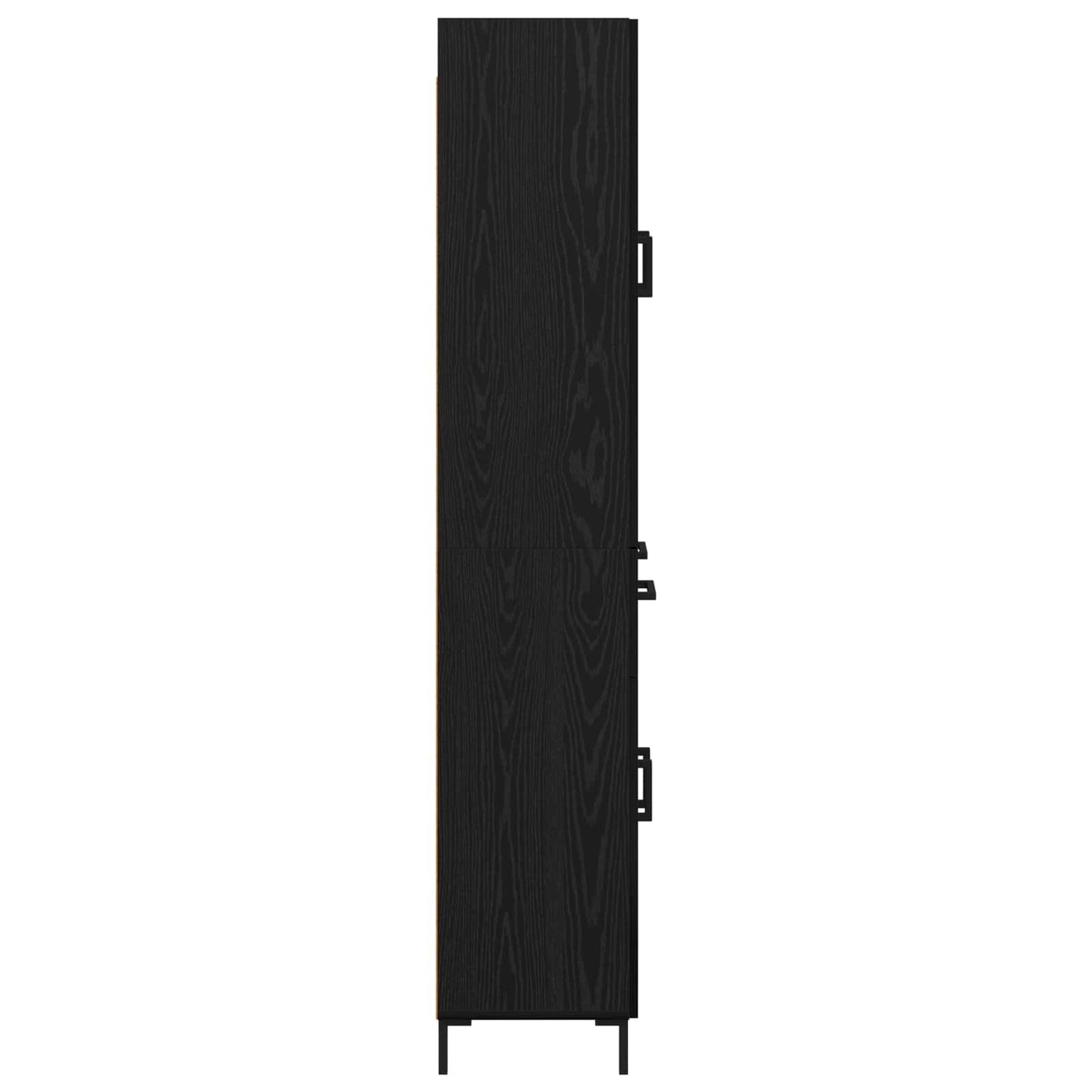 Vysoký Bufet Černý Dub 69,5 X 34 X 180 Cm Kompozitní Dřevo