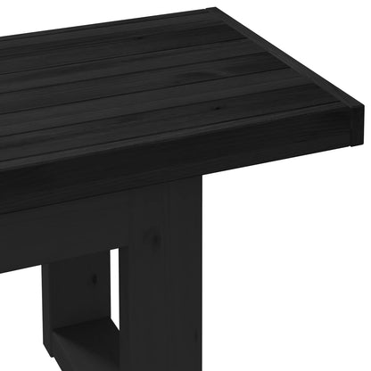 Jídelní Lavička Noain 120 X 41 X 45 Cm Masivní Borovice Černý