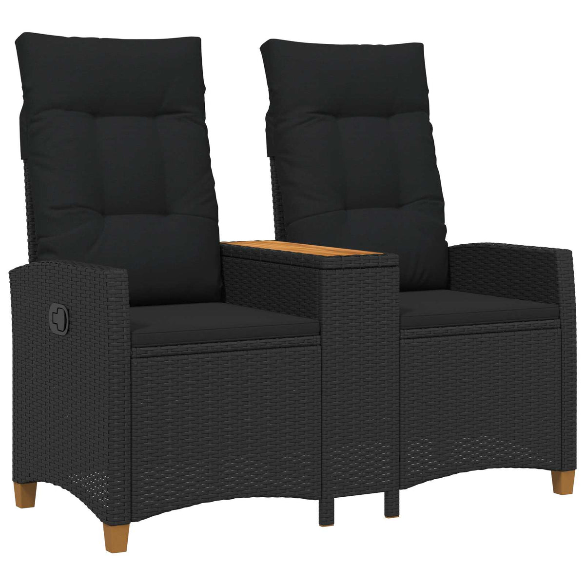 Skládací Lavice Se Stolem 2 -Seater 126 X 65 X 112 Cm Polyratan