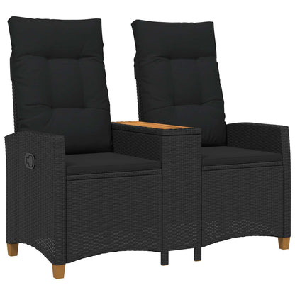 Skládací Lavice Se Stolem 2 -Seater 126 X 65 X 112 Cm Polyratan