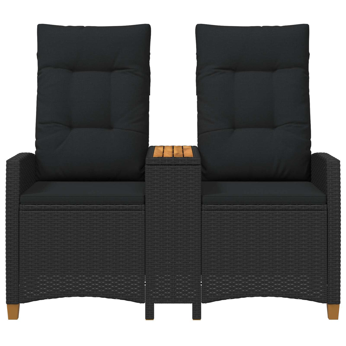 Skládací Lavice Se Stolem 2 -Seater 126 X 65 X 112 Cm Polyratan