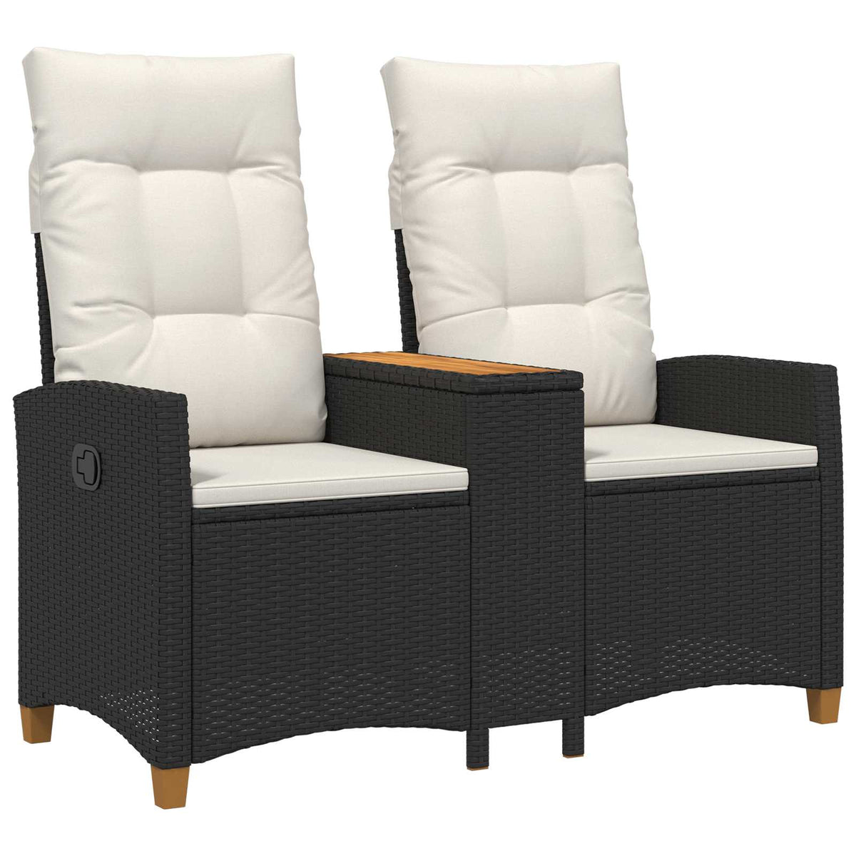 Skládací Lavice Se Stolem 2 -Seater 126 X 65 X 112 Cm Polyratan