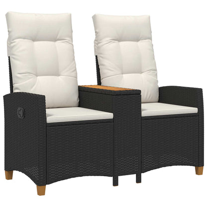 Skládací Lavice Se Stolem 2 -Seater 126 X 65 X 112 Cm Polyratan