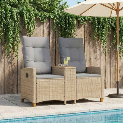 Skládací Lavice Se Stolem 2 -Seater 126 X 65 X 112 Cm Polyratan