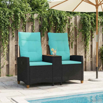 Skládací Lavice Se Stolem 2 -Seater 126 X 65 X 112 Cm Polyratan