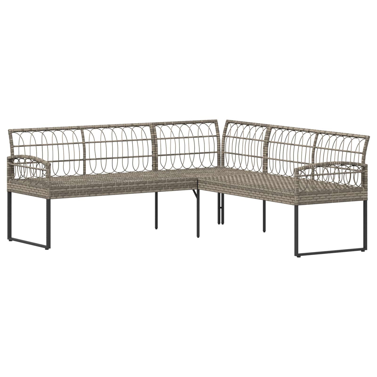 Sada Zahradních Pohovek 2 Ks Poly Rattan Ocel