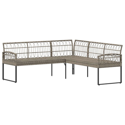 Sada Zahradních Pohovek 2 Ks Poly Rattan Ocel