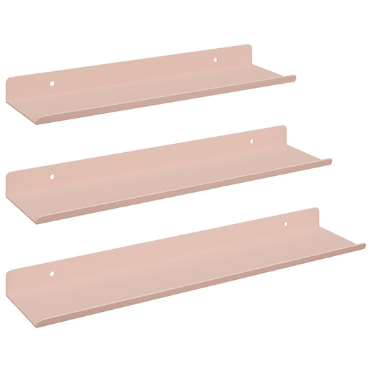 Plovoucí Police Nástěnný 3 Pcs Růžová 40 X 9 X 2,5 Cm Ocel