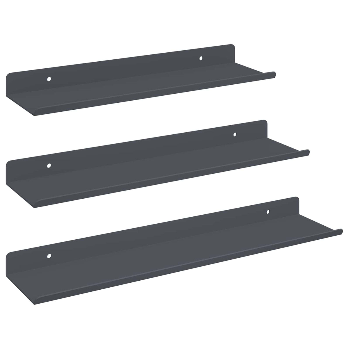 Plovoucí Police Nástěnný 3 Pcs Antracit 40 X 9 X 2,5 Cm Ocel