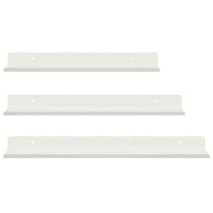 Plovoucí Police Nástěnný 3 Pcs Bílý 40 X 9 X 2,5 Cm Ocel