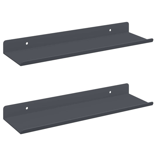 Plovoucí Police Nástěnný 2 Pcs Antracit 30 X 9 X 2,5 Cm Ocel