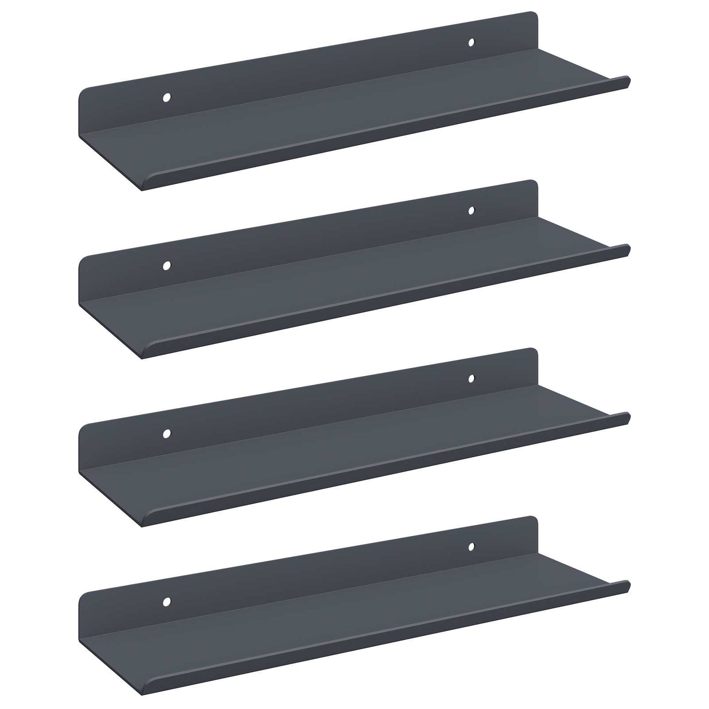 Plovoucí Police Nástěnný 4 Pcs Antracit 30 X 9 X 2,5 Cm Ocel